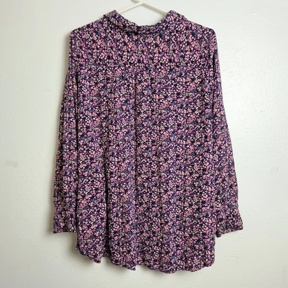 Motherhood Maternity XL Tunic Top Purple Floral